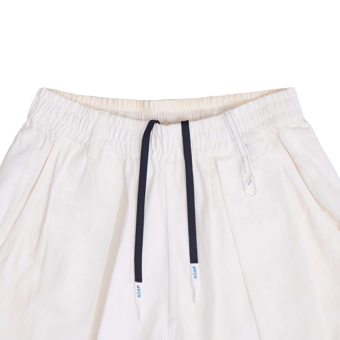 denim easy hakama pants (white)