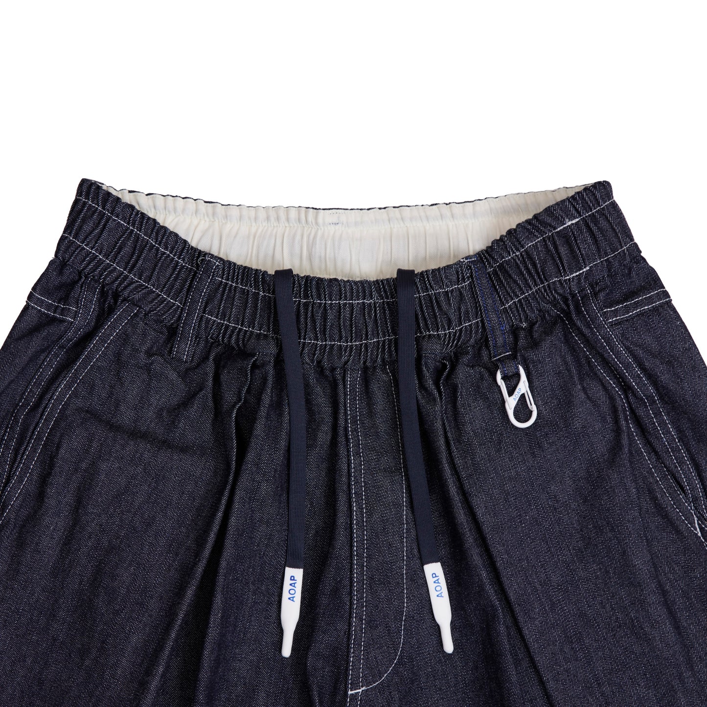 denim easy hakama pants (indigo)