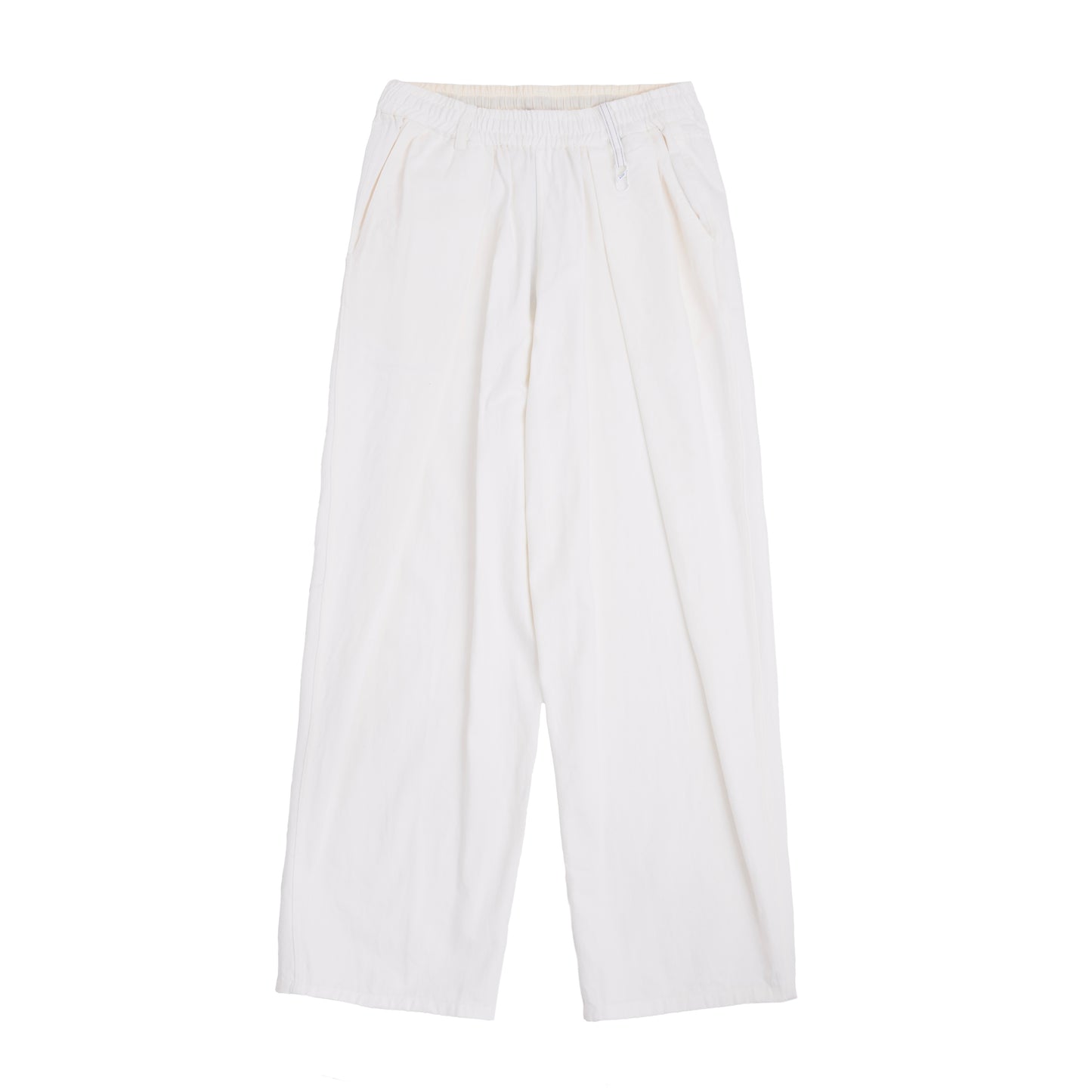 denim easy hakama pants (white)