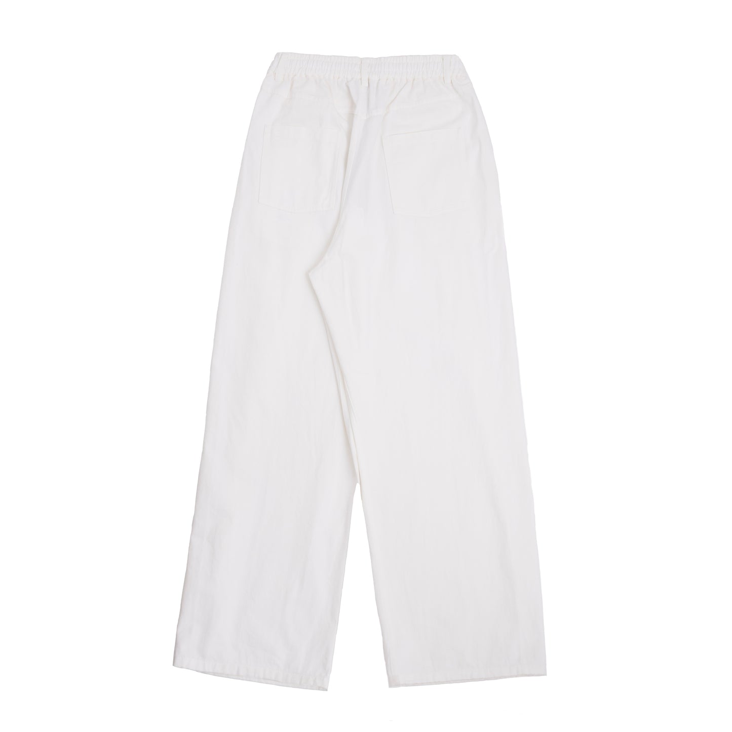 denim easy hakama pants (white)