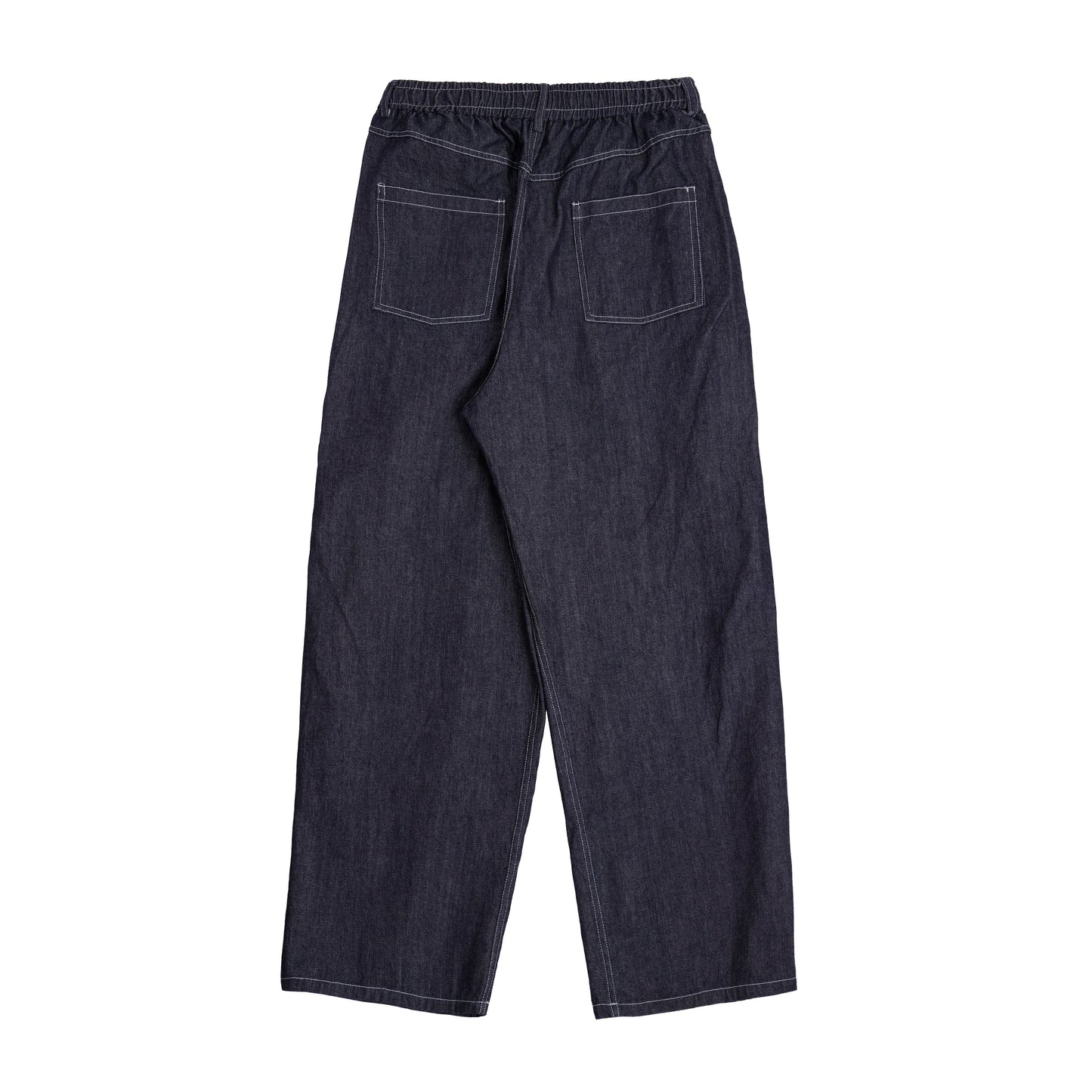 denim easy hakama pants (indigo)