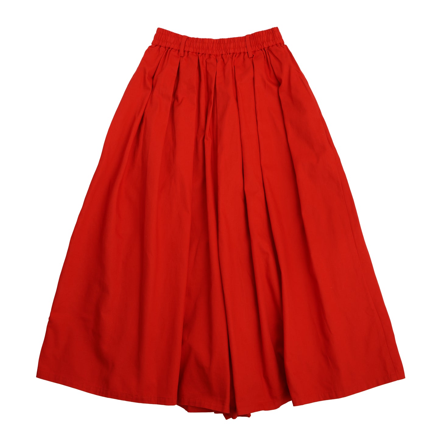 cotton oxford easy long culotte (red)