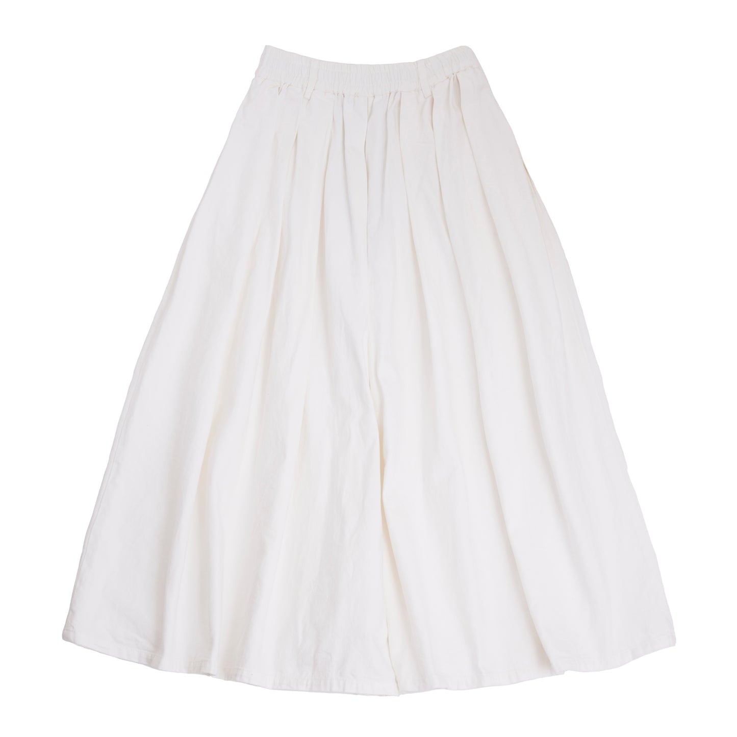 denim easy long culotte (white)