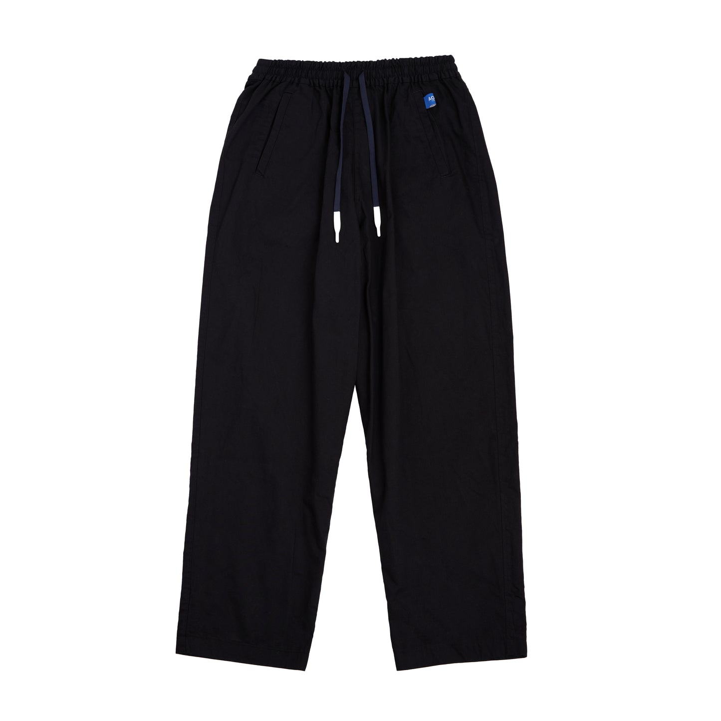 patterned reversible easy pants (stripe / black)