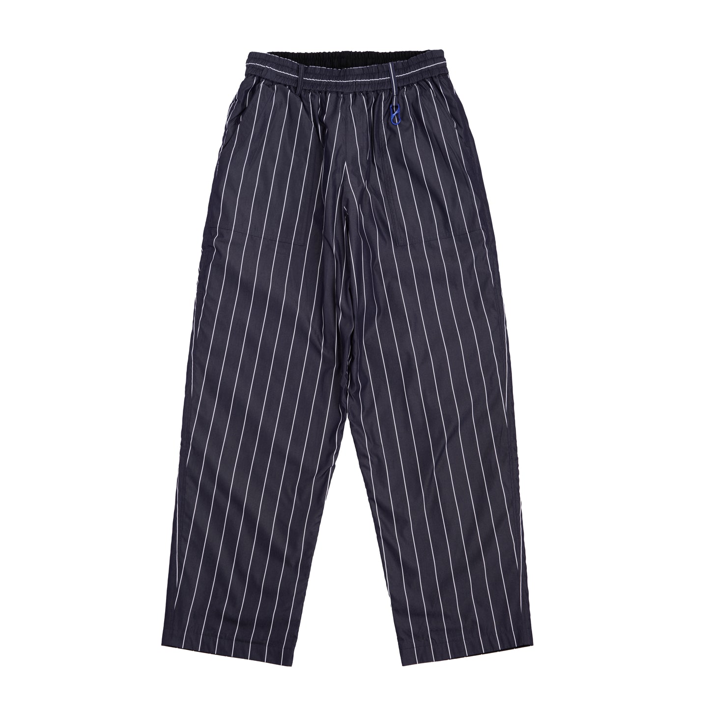 patterned reversible easy pants (stripe / black)