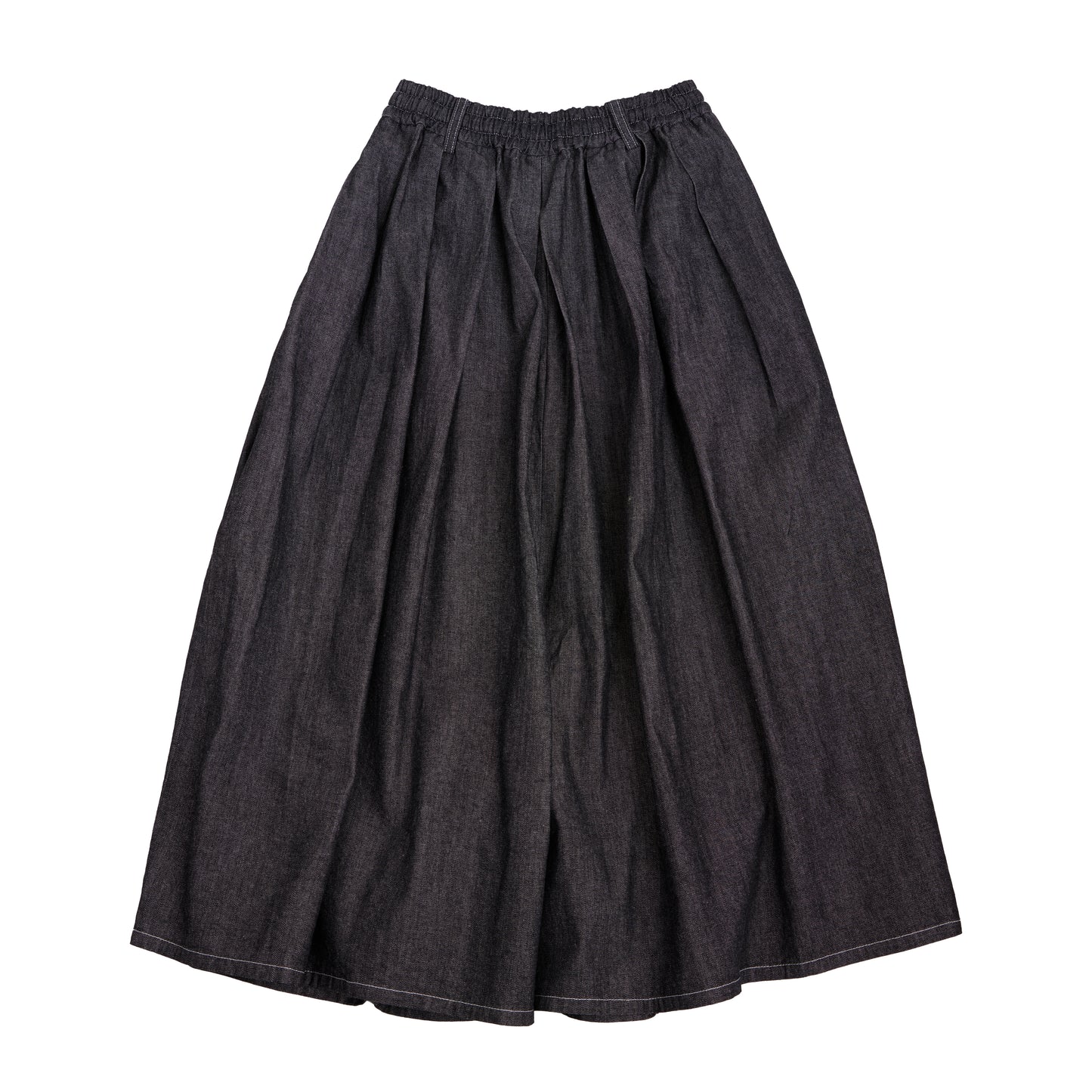 denim easy long culotte (black)
