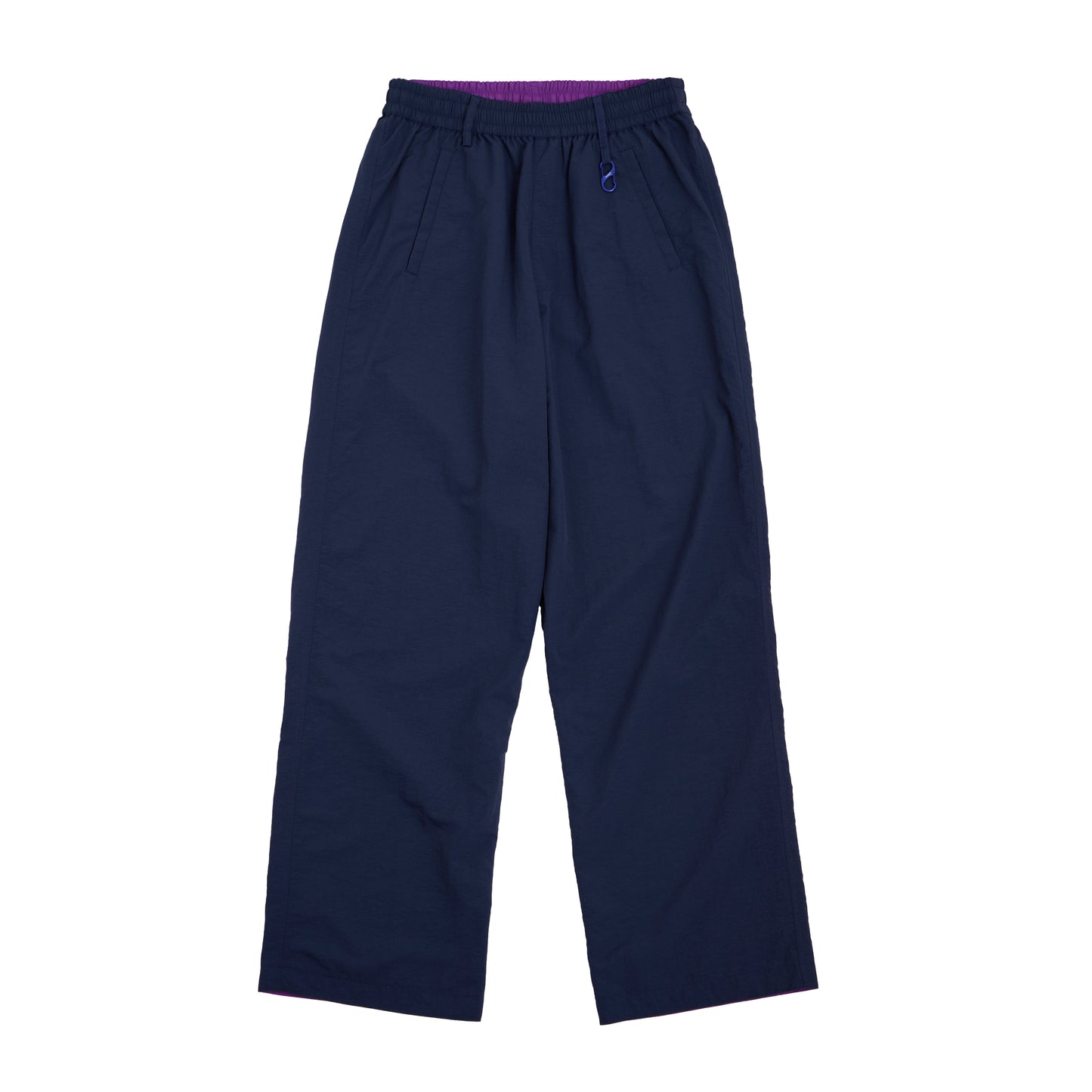 nylon reversible easy pants (navy / purple)