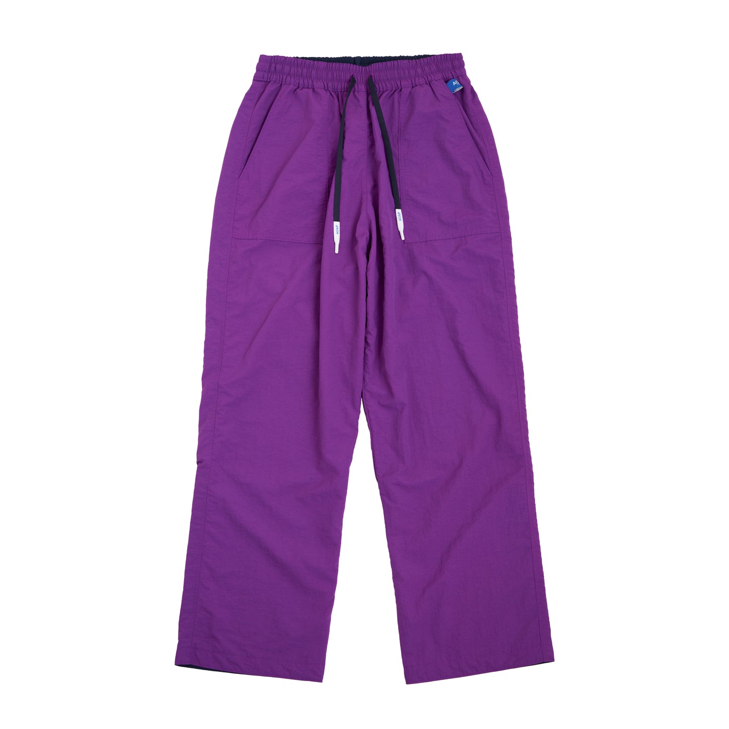 nylon reversible easy pants (navy / purple)