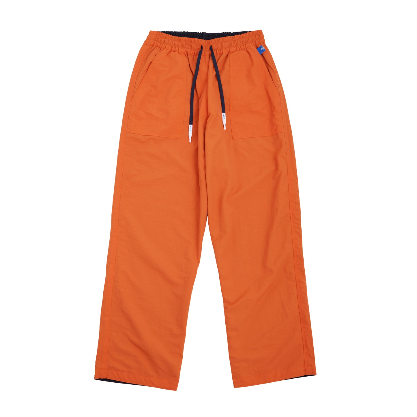 nylon reversible easy pants (black / orange)