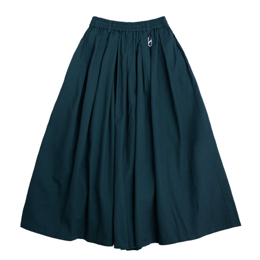 cotton oxford easy long culotte (green)