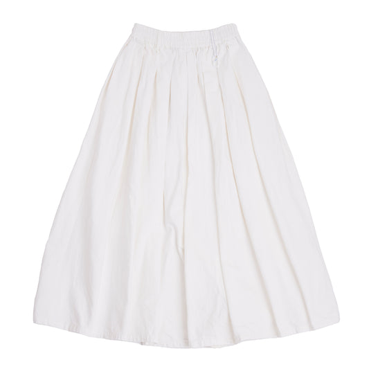 denim easy long culotte (white)