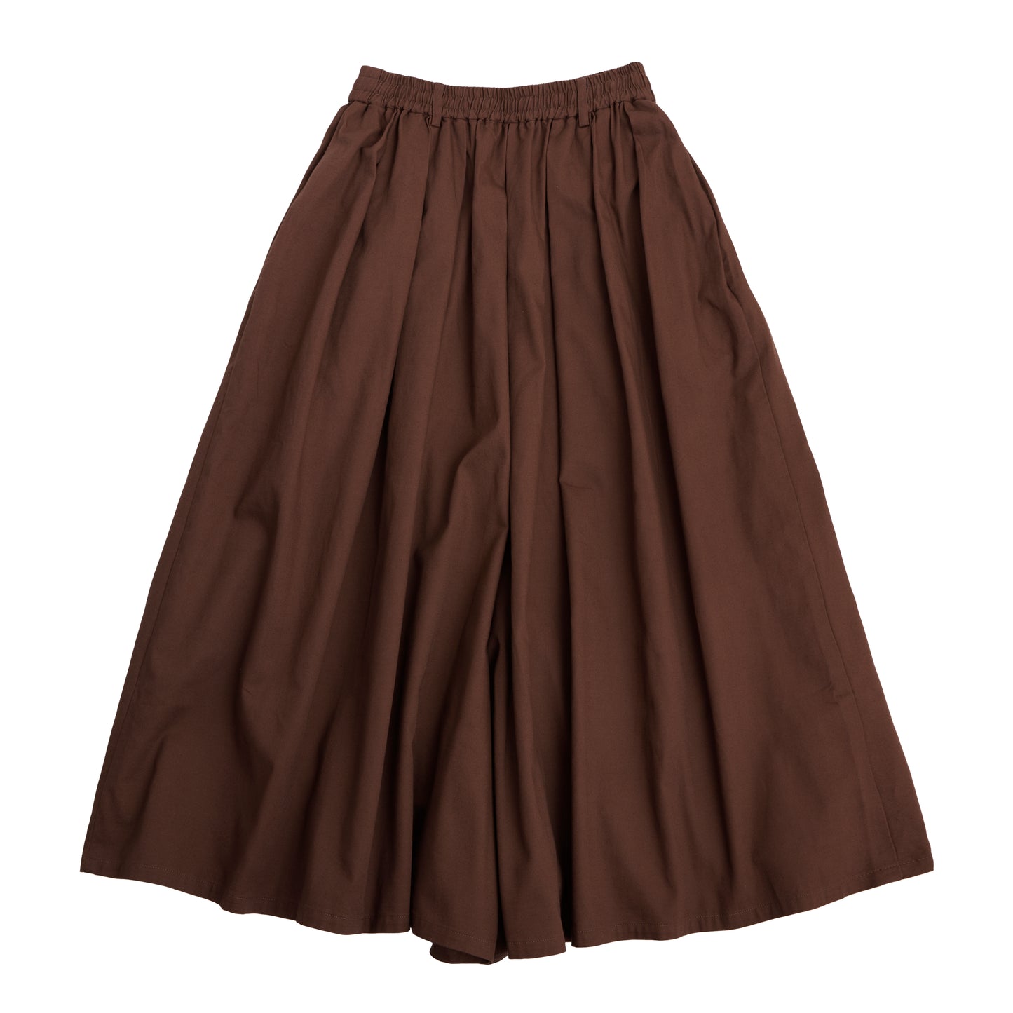 cotton oxford easy long culotte (brown)