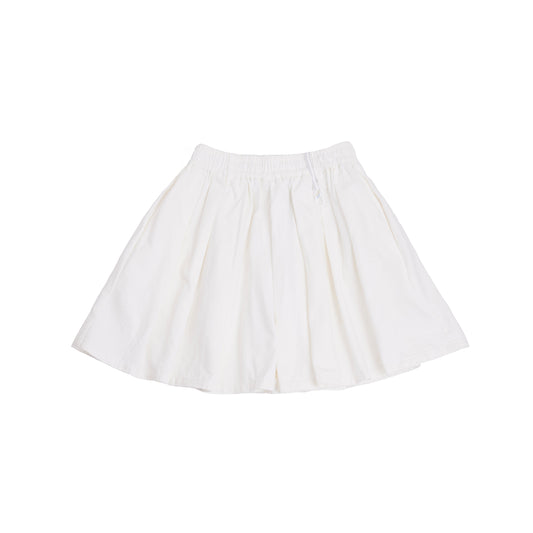 denim easy short culotte (white)